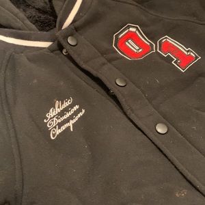 Boys fleece lined baseball jacket